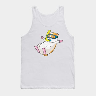 Hamster at Diving with Swimming goggles Tank Top